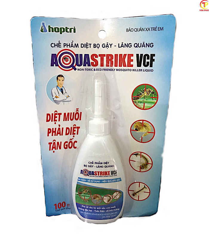 Aquastrike VCF là sản phẩm chuyên dụng để diệt lăng quăng, bọ gậy gây hại cho sức khỏe